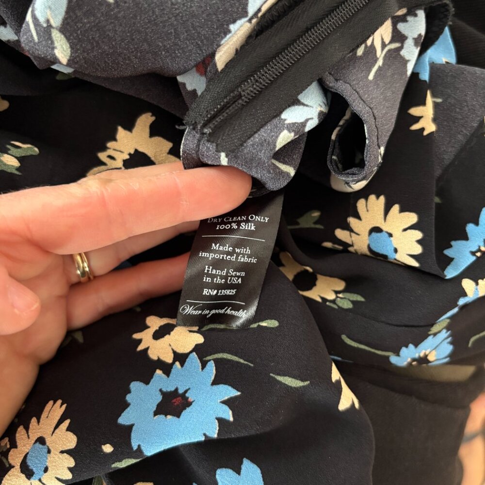 No. 6 Store Romy Jumpsuit in Black and Blue Falling Floral - Picture 11 of 11